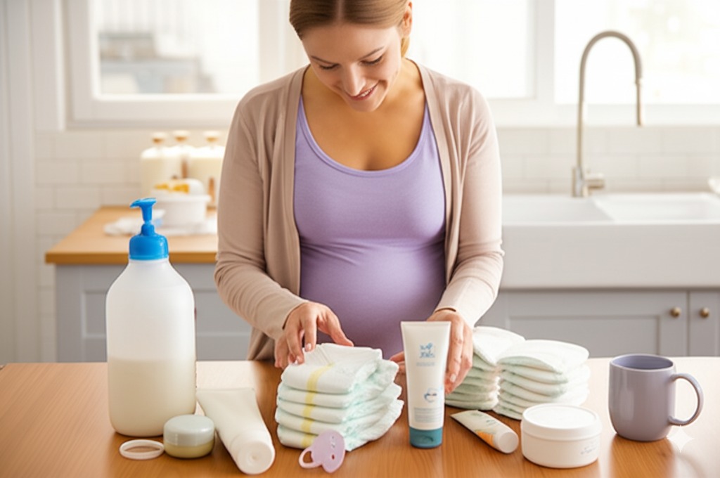 Happy mother with baby